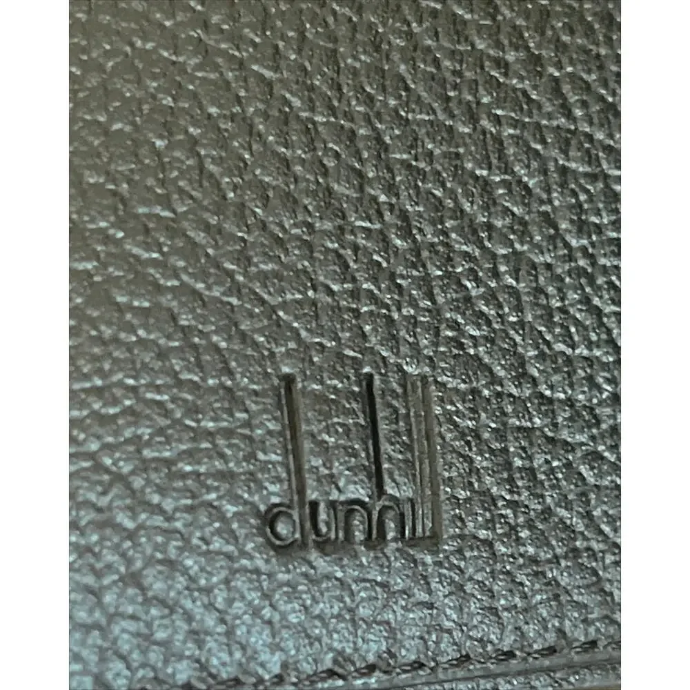 DUNHILL D Eight Dark Brown Key Case Fob Bifold 7 Ring Key Holder Credit Cards